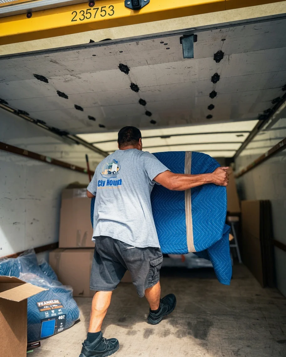 City Hound Movers providing white glove furniture protection in McLean VA